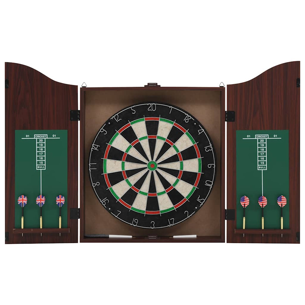 Professional Sisal Dartboard Set with Cabinet & Steel-Tip Darts