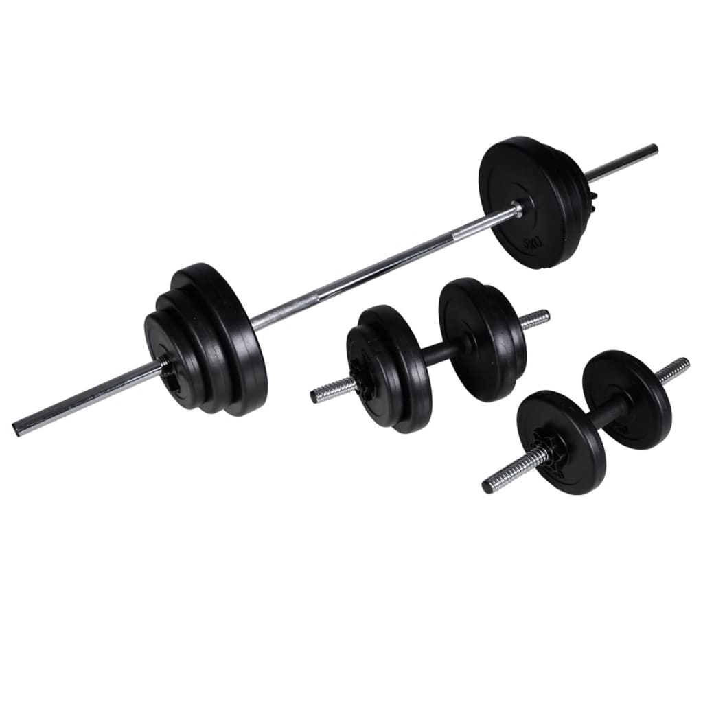 Workout Bench With Barbell And Dumbbell Set 30.5 Kg