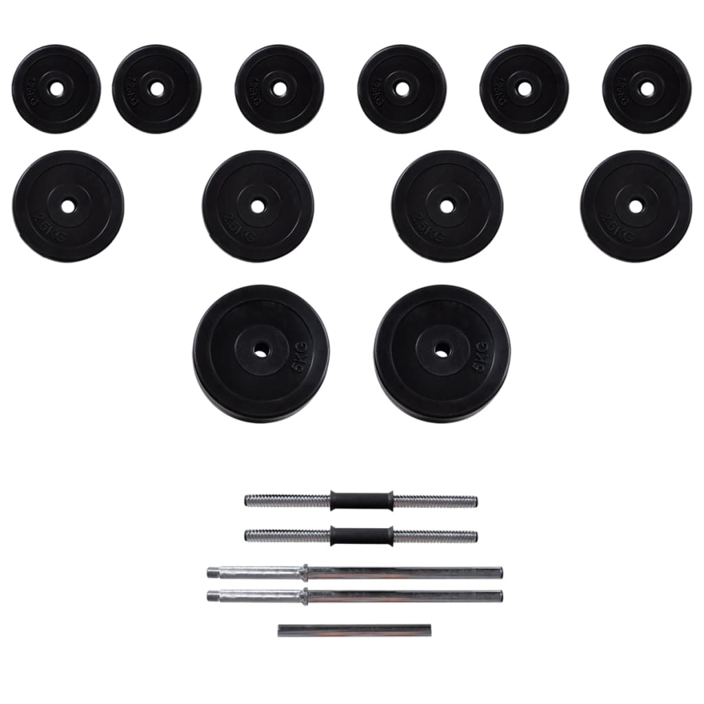 Workout Bench With Barbell And Dumbbell Set 30.5 Kg