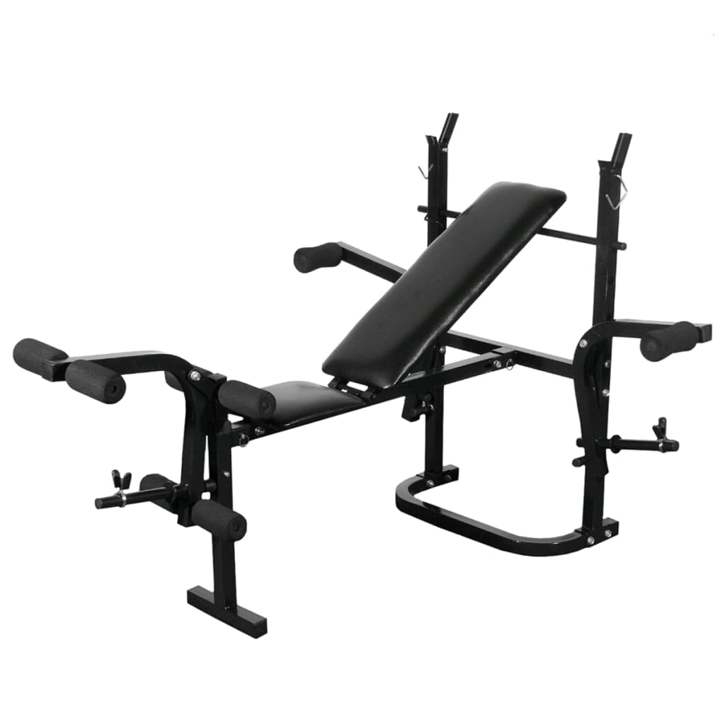 Weight Bench With Weight Rack, Barbell And Dumbbell Set 30.5Kg
