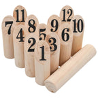 Number Kubb Game Set Wood