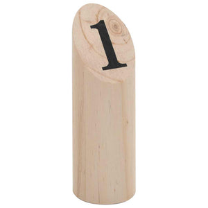 Number Kubb Game Set Solid Pinewood