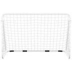 Football Goal With Net White Steel
