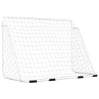 Football Goal With Net White Steel