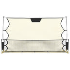 Football Rebounder Net Black And Yellow 183X85X120 Cm Polyester