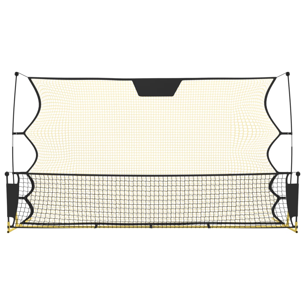 Football Rebounder Net Black And Yellow 183X85X120 Cm Polyester