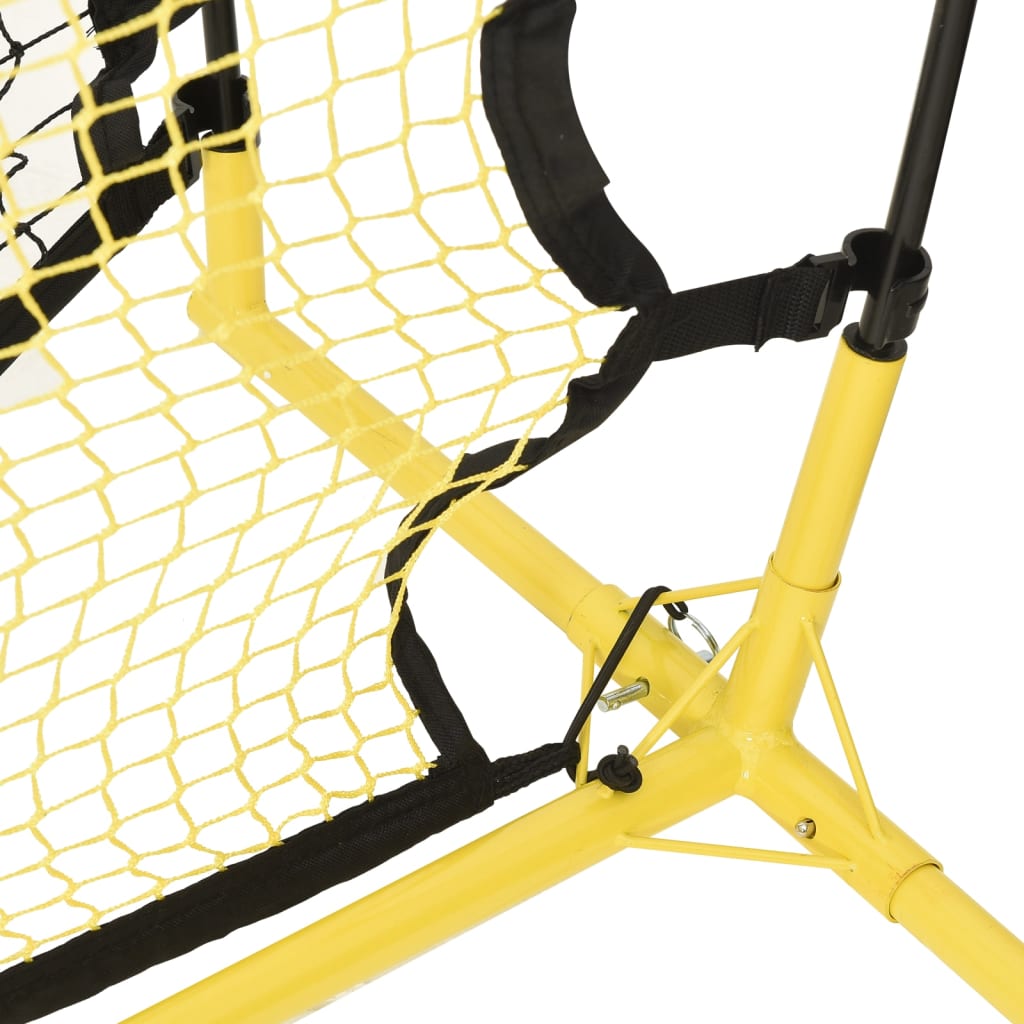 Football Rebounder Net Black And Yellow 183X85X120 Cm Polyester