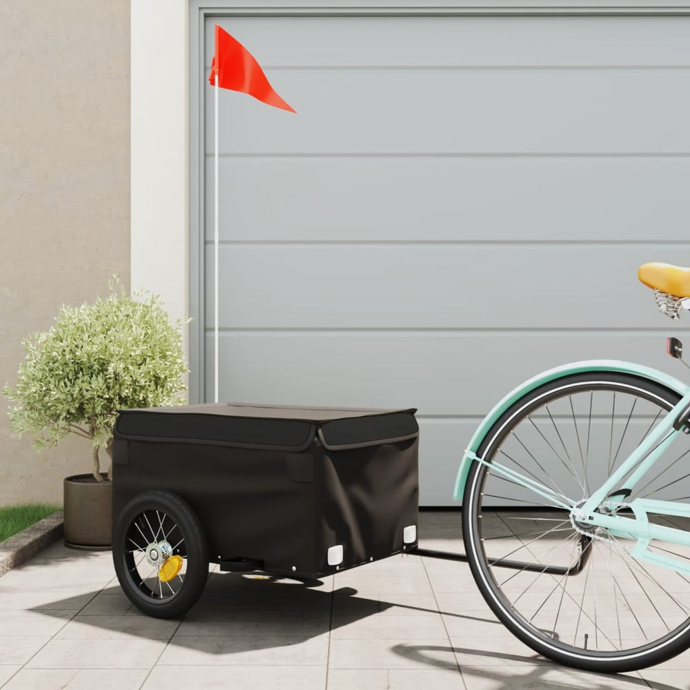 Heavy-Duty Bike Trailer with Cargo Compartment
