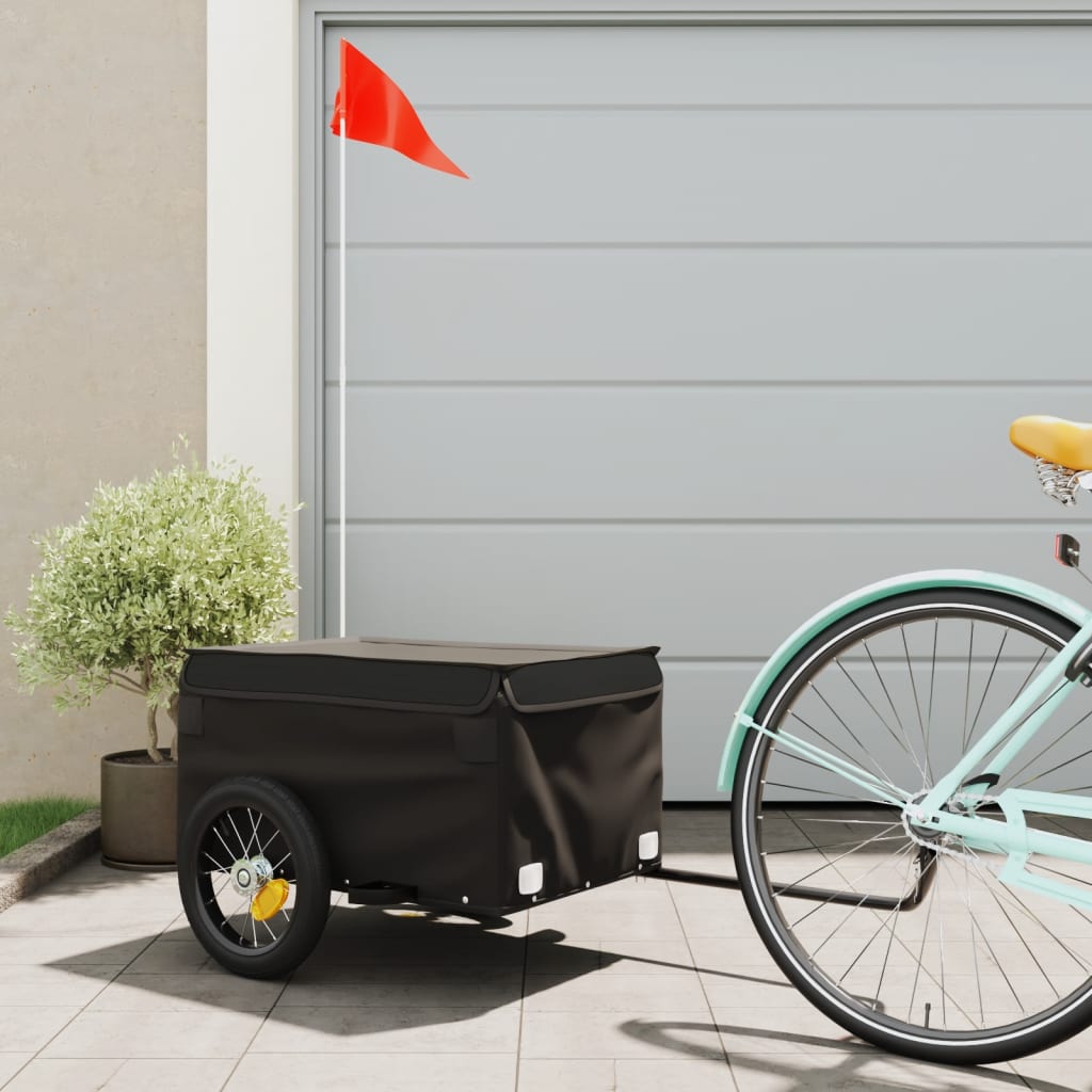 Bike Trailer Black And 45 Kg Iron