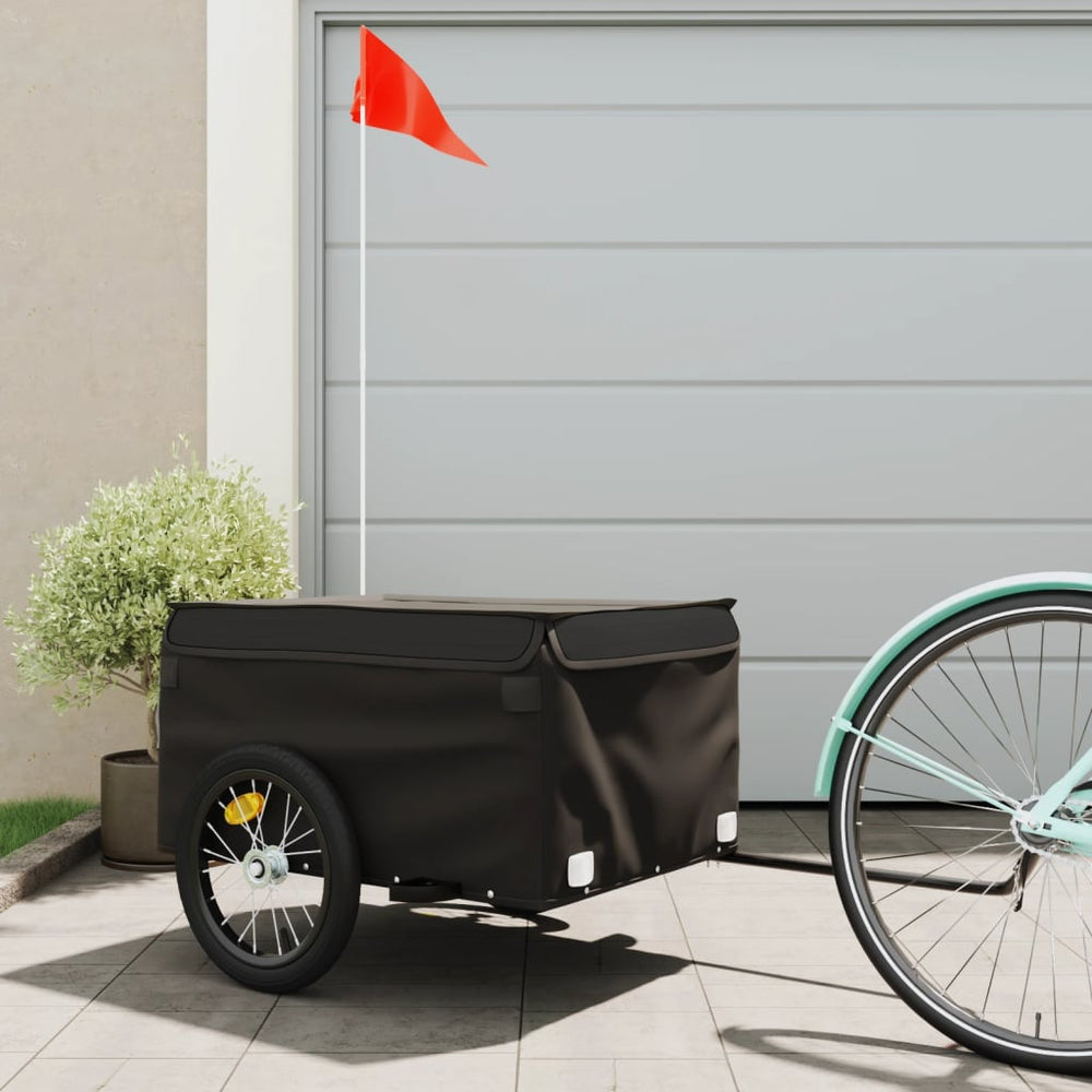 Heavy-Duty Bike Trailer with Cargo Compartment
