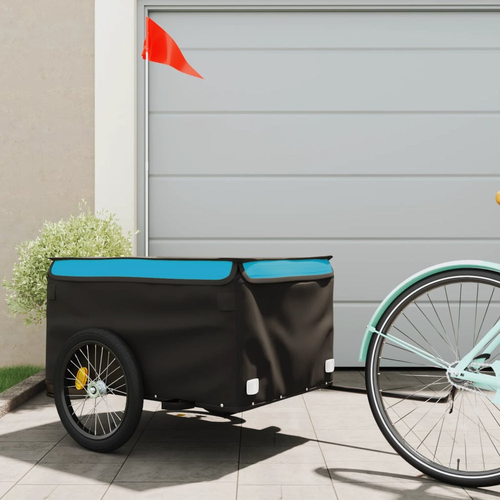 Heavy-Duty Bike Trailer with Cargo Compartment