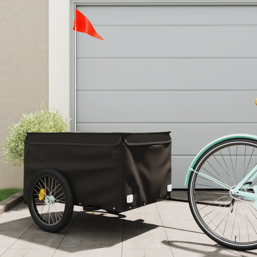 Heavy-Duty Bike Trailer with Cargo Compartment