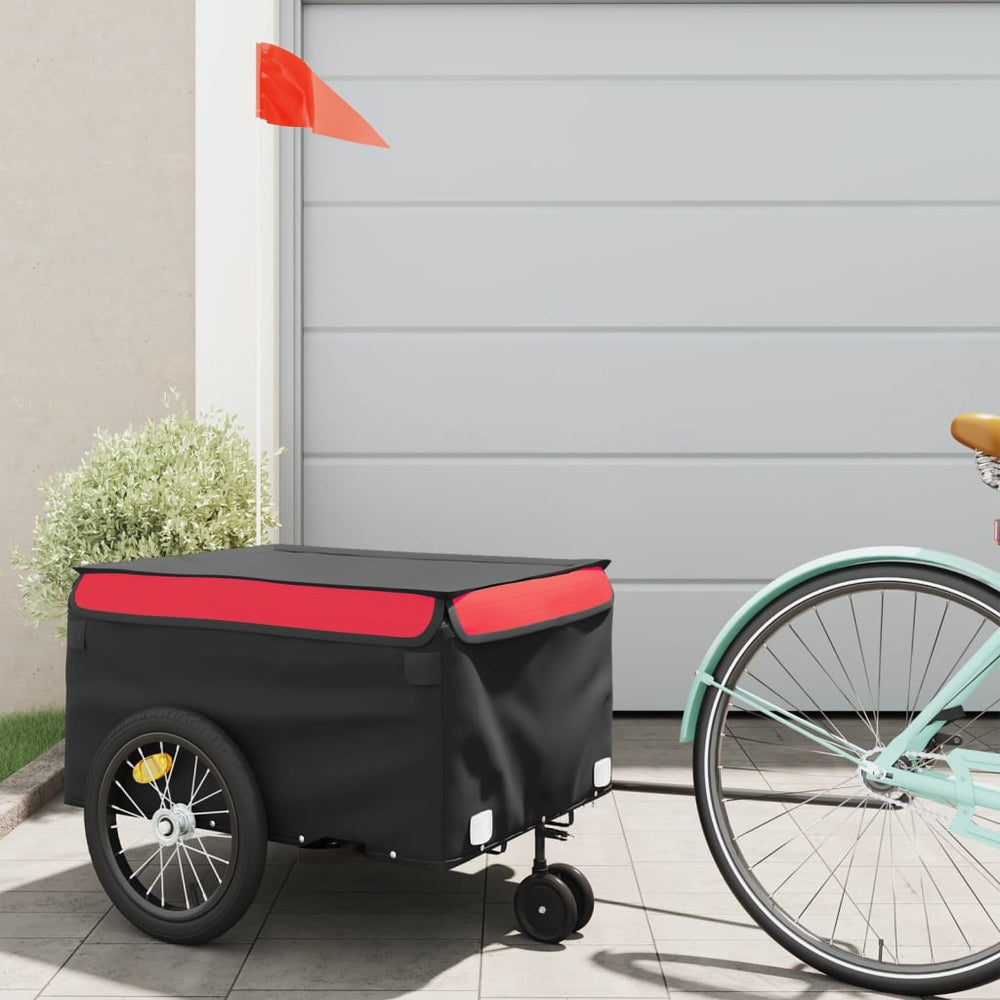 Heavy-Duty Bike Trailer with Cargo Compartment