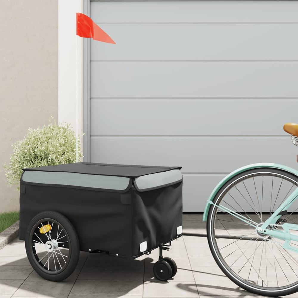 Heavy-Duty Bike Trailer with Cargo Compartment