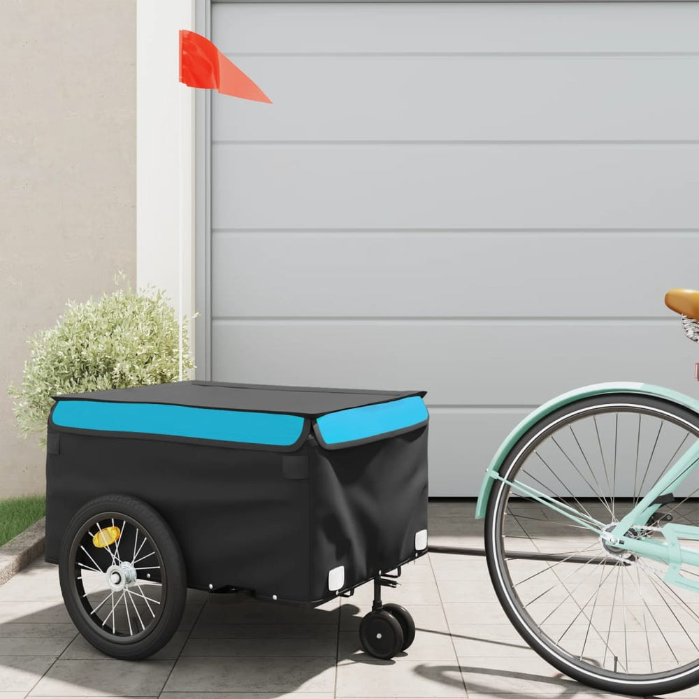 Heavy-Duty Bike Trailer with Cargo Compartment