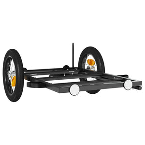 Bike Cargo Trailer with Safety Flag – Heavy-Duty Steel Load Carrier