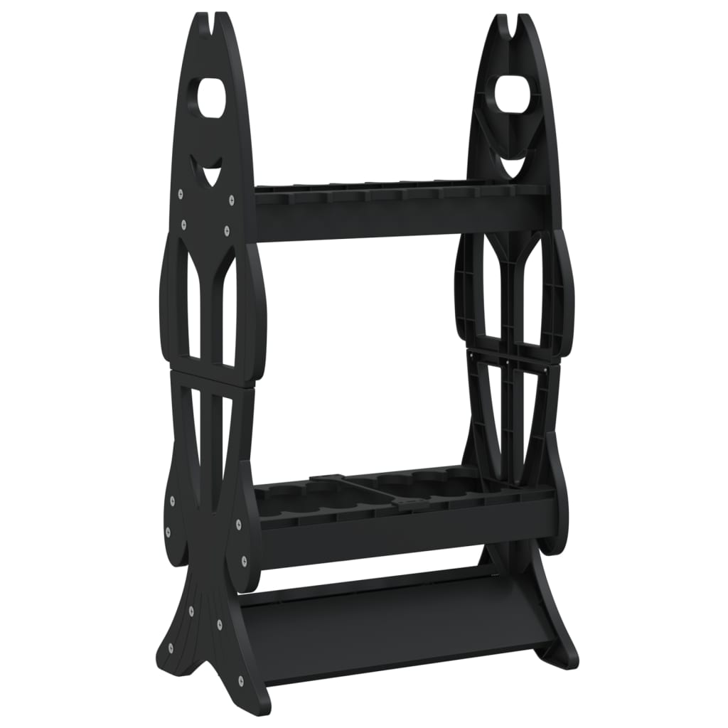 Fishing Rod Rack For 16 Rods Black