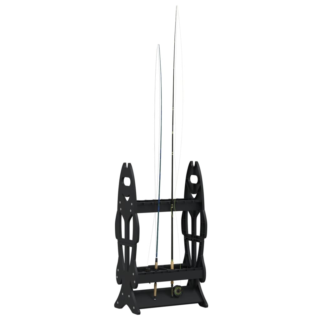 Fishing Rod Rack For 16 Rods Black