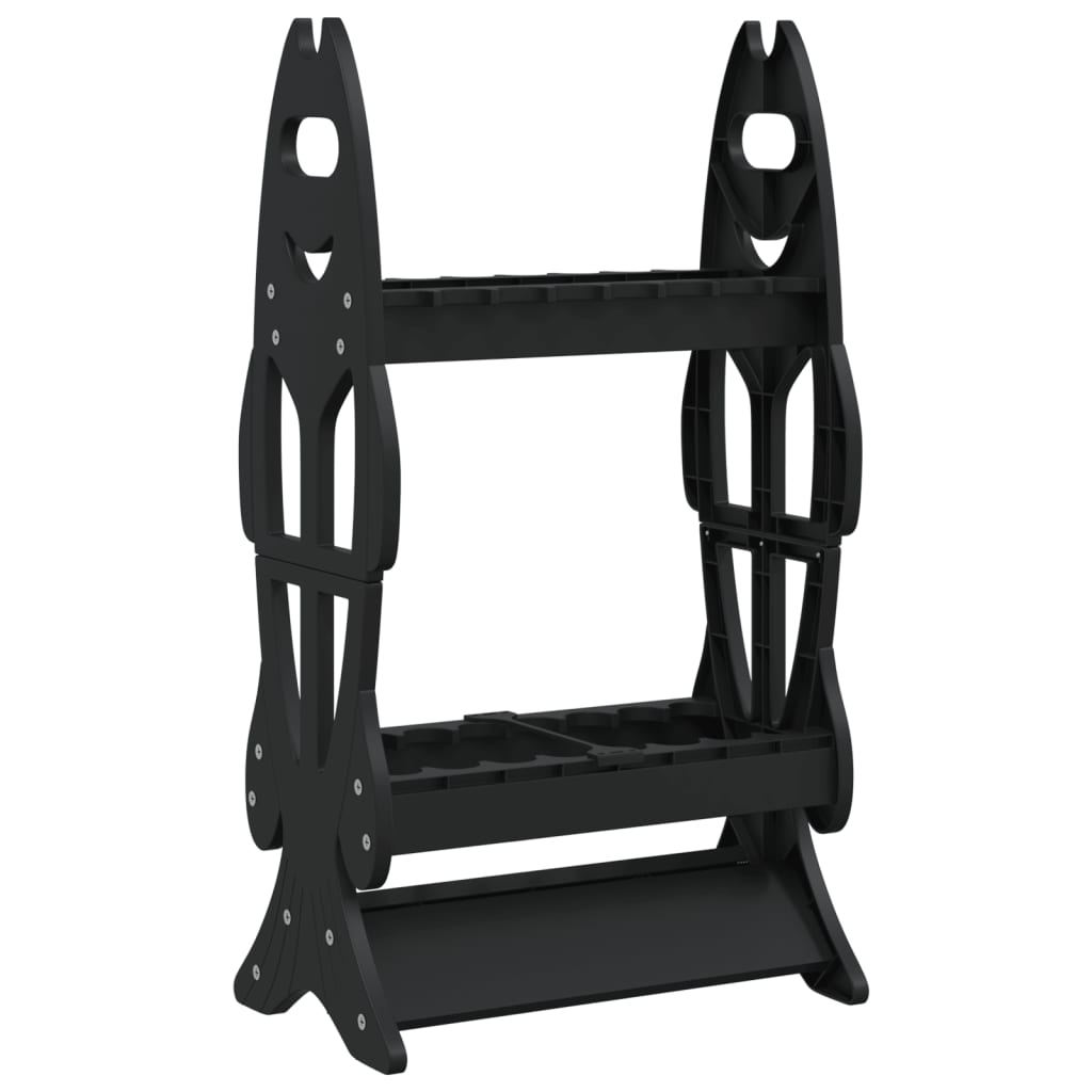 Fishing Rod Rack For 16 Rods Black