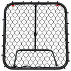 Football Rebounder Adjustable Black 84X73X60-80 Cm Steel