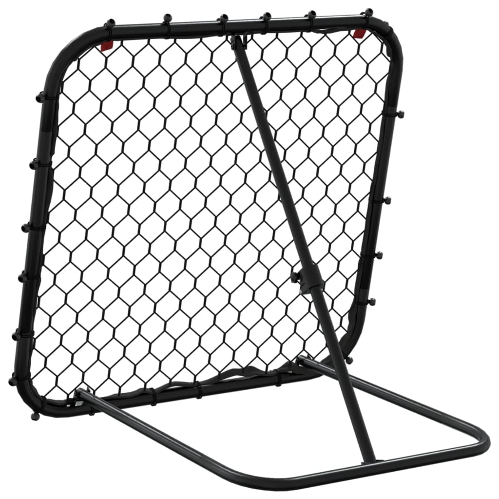 Football Rebounder Adjustable Black 84X73X60-80 Cm Steel