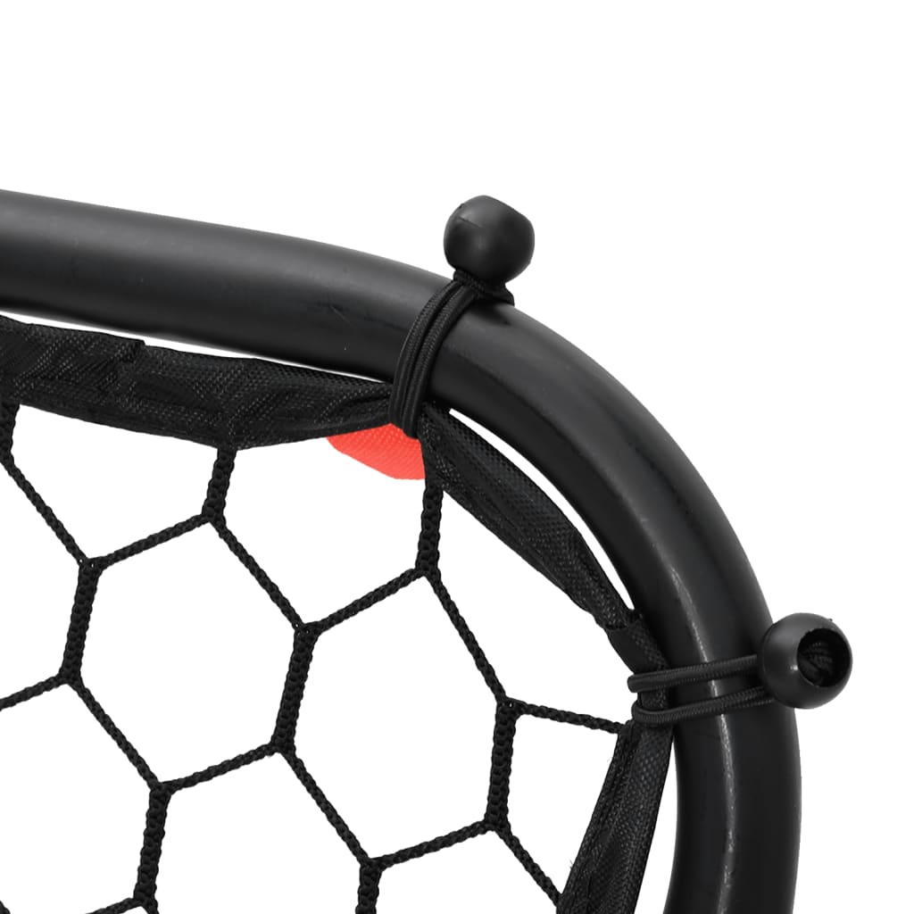 Football Rebounder Adjustable Black 84X73X60-80 Cm Steel