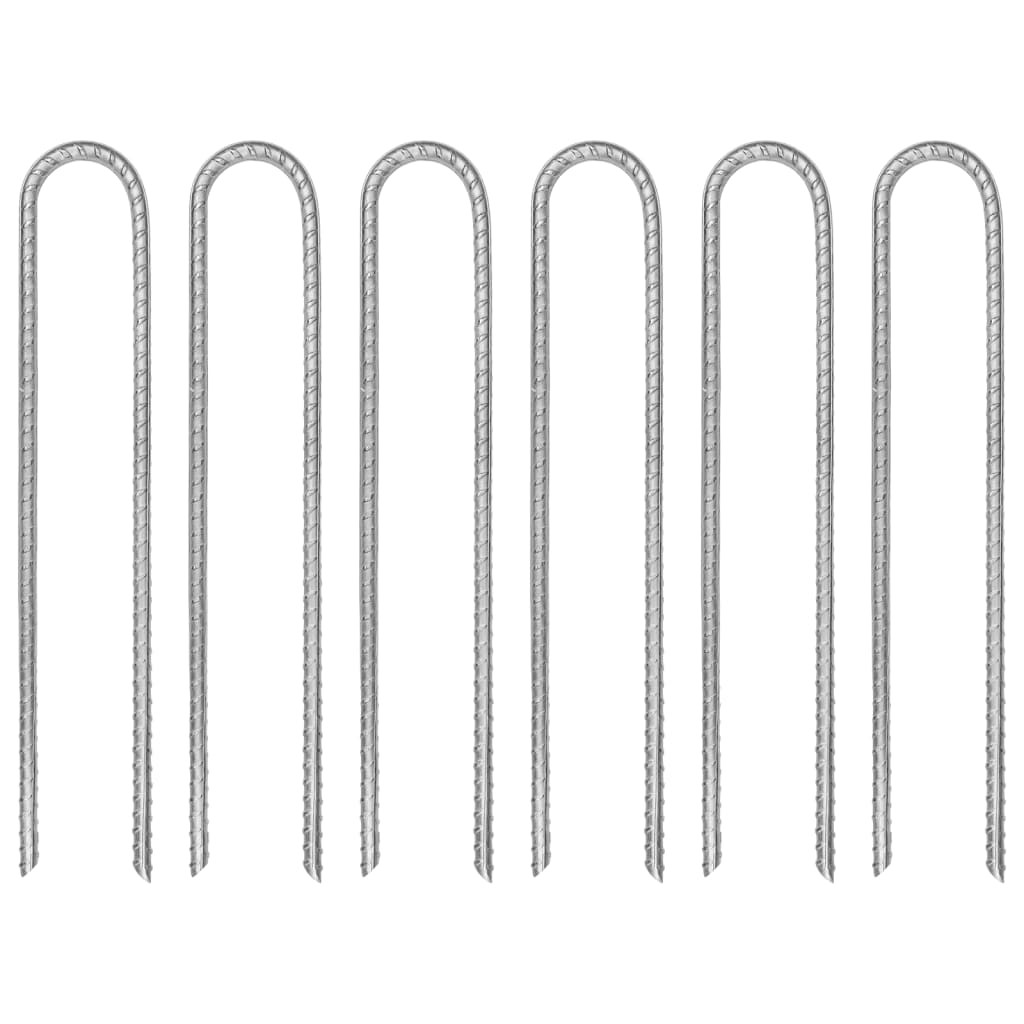 Tent Pegs 12 Pcs U-Shaped Ø10 Mm Galvanised Steel