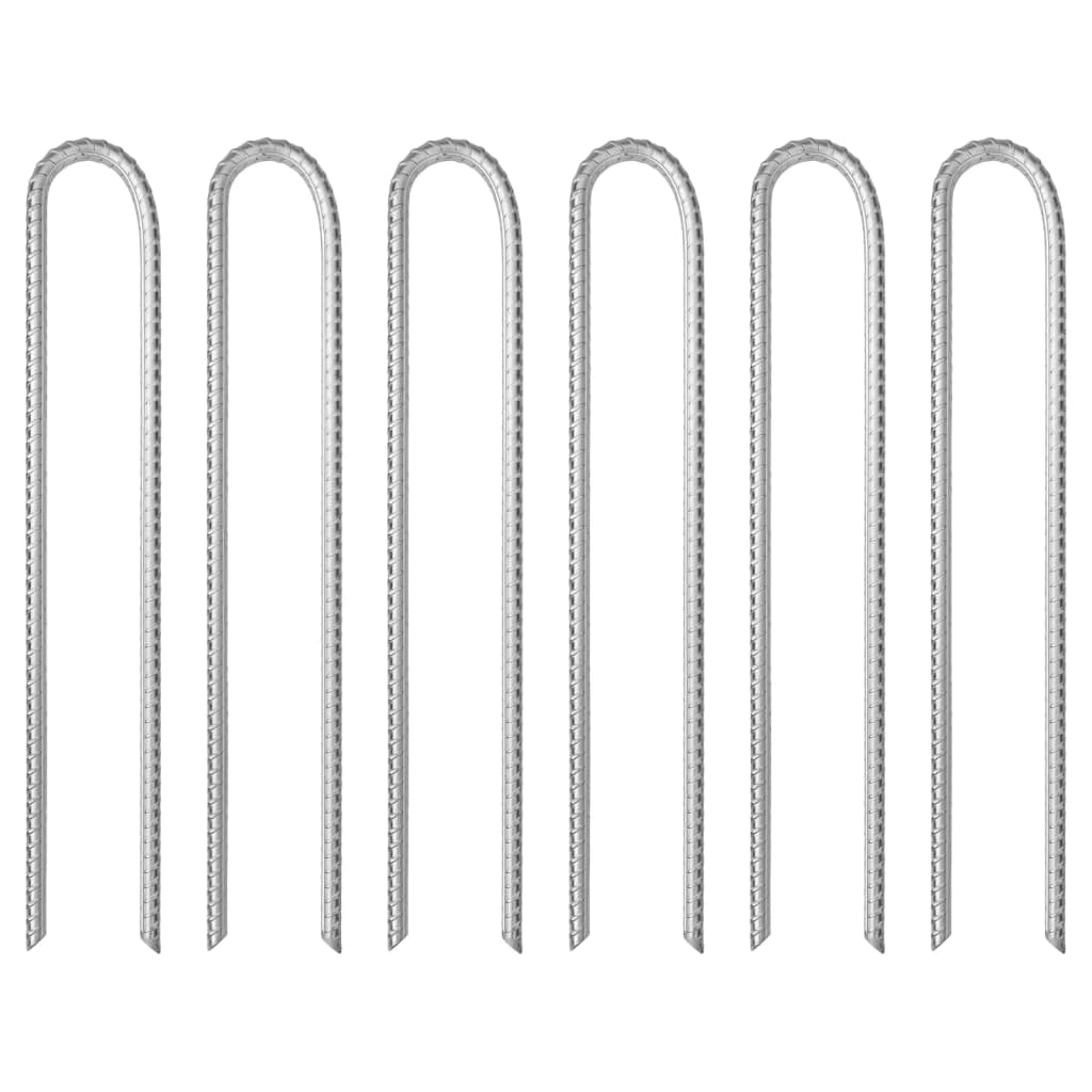 Tent Pegs 12 Pcs U-Shaped Ø10 Mm Galvanised Steel