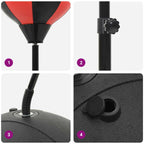Punching Ball Set With Gloves And Pump Adjustable Height 81-122 Cm