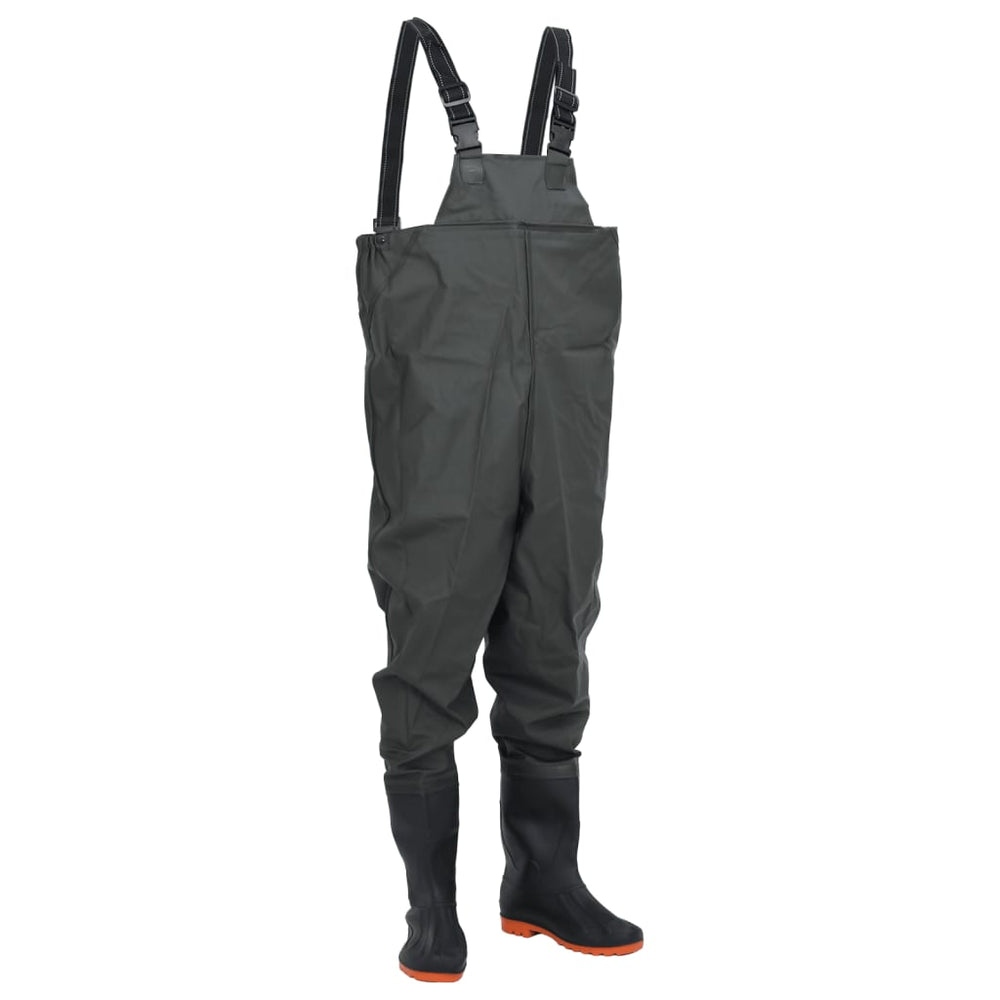 Chest Waders with Built-In Boots – Water-Resistant & Adjustable (Sizes 38–46)