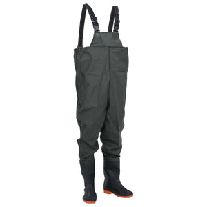 Chest Waders with Built-In Boots – Water-Resistant & Adjustable (Sizes 38–46)