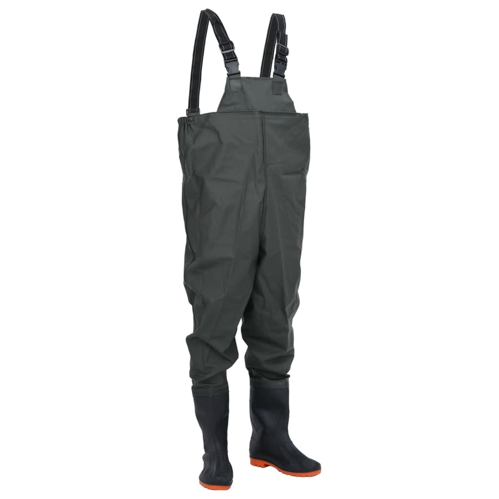 Chest Waders with Built-In Boots – Water-Resistant & Adjustable (Sizes 38–46)