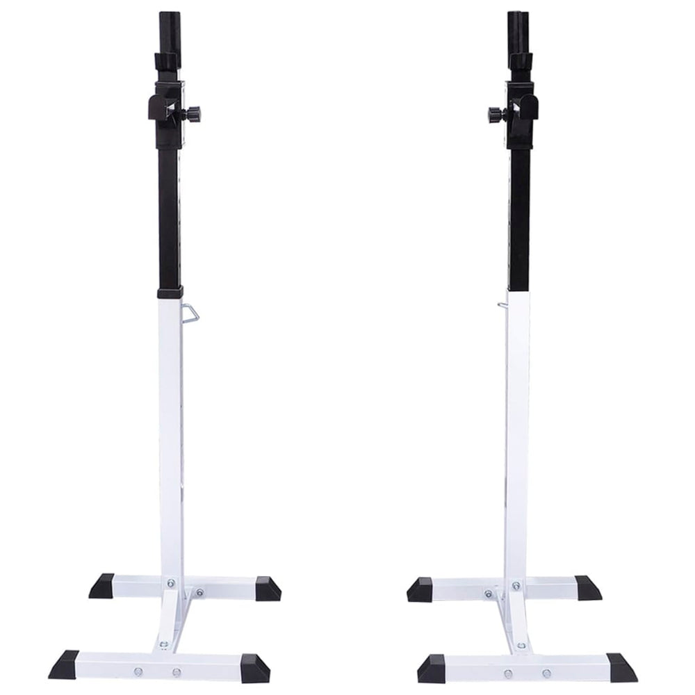 Adjustable Barbell Squat Rack with Barbell and Dumbbell Set