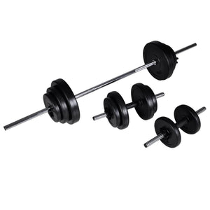 Adjustable Barbell Squat Rack with Barbell and Dumbbell Set