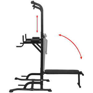 All-in-One Adjustable Power Tower for Home Strength Training
