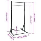 Pull-Up Bar Station Manual Black 101 X 102 X 235 Cm