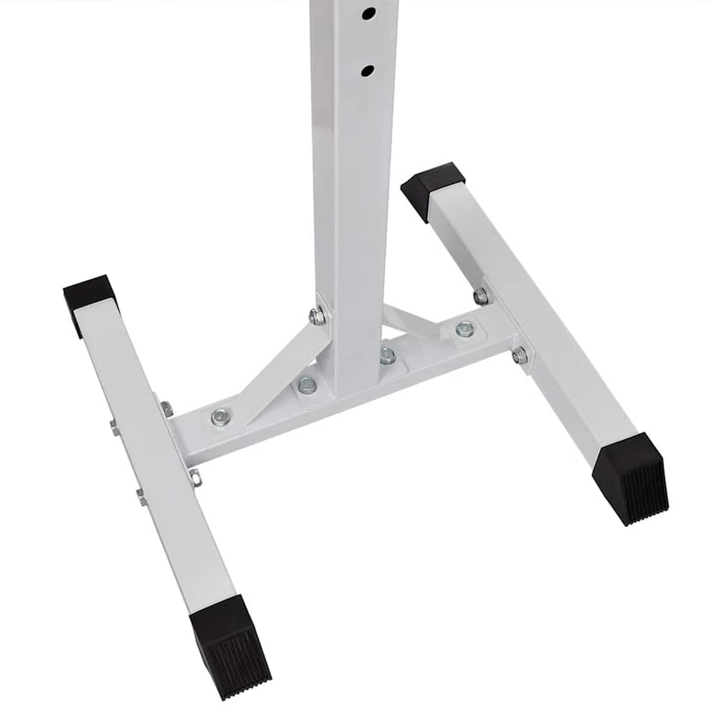 Adjustable Home Gym Squat Rack with Barbell and Dumbbell Weight Set