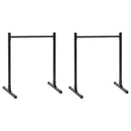 Dip Stations 2 Pcs Black 109 X 90 X 105 Cm Powder-Coated Steel