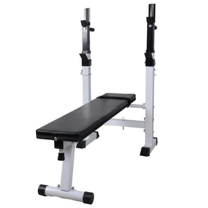 Adjustable Strength Bench with Integrated Barbell Rack
