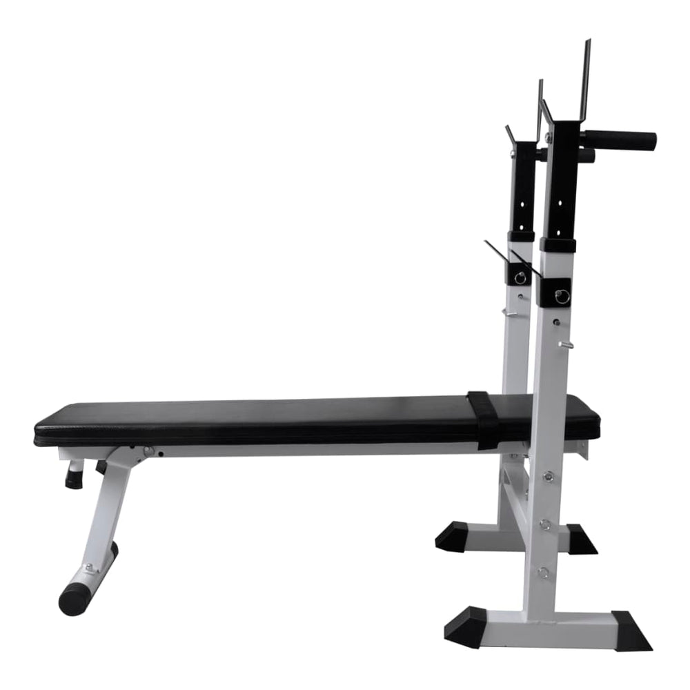 Adjustable Strength Bench with Integrated Barbell Rack