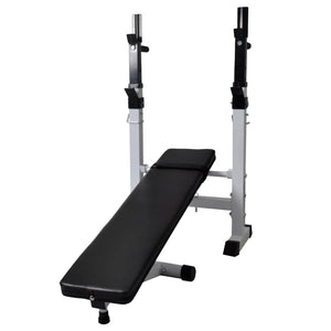 Adjustable Strength Bench with Integrated Barbell Rack