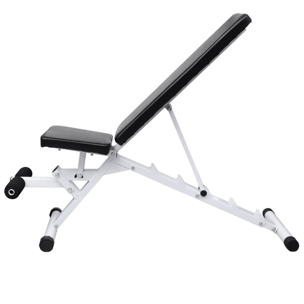 Adjustable Home Strength Bench with Barbell & Dumbbell Weight Set