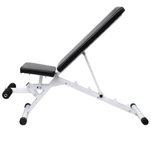 Adjustable Home Strength Bench with Barbell & Dumbbell Weight Set