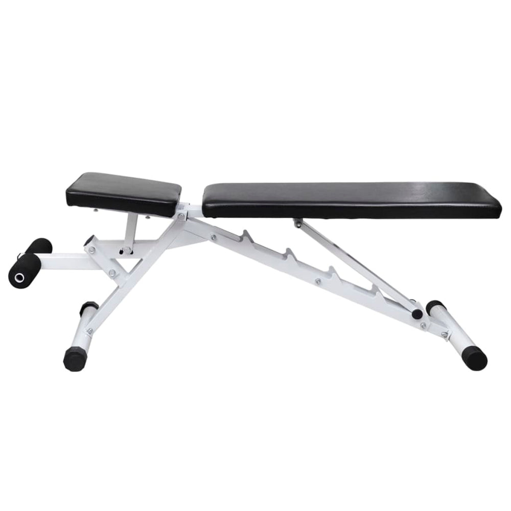 Adjustable Home Strength Bench with Barbell & Dumbbell Weight Set
