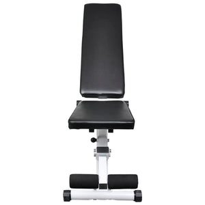 Adjustable Home Strength Bench with Barbell & Dumbbell Weight Set