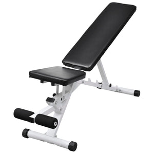 Adjustable Home Strength Bench with Barbell & Dumbbell Weight Set