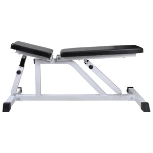 Adjustable Weight Training Bench with 30.5 kg Barbell and Dumbbell Set