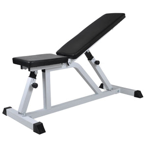 Adjustable Weight Training Bench with 30.5 kg Barbell and Dumbbell Set