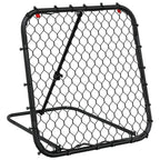 Black sports training net on a white background
