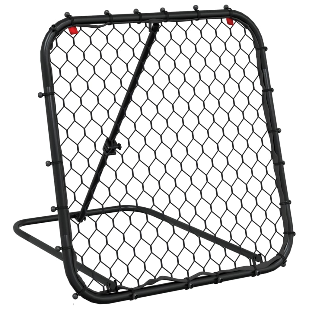 Black sports training net on a white background